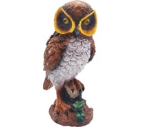 Садовая фигурка ЧУДЕСНЫЙ САД 027 Сова Зоркий страж, с датчиком движения, LED и звуком, на 2xAA 4606400630159