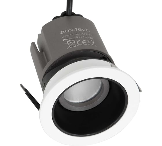 Встраиваемый светодиодный светильник поворотный aax.tech Twee Rotary 7Вт, D63хH63, 4000K, белый AAX-TweeRotary-63/7-W 1