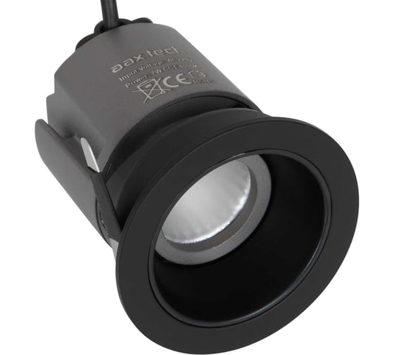 Встраиваемый светодиодный светильник поворотный aax.tech Twee Rotary 7Вт, D63хH63, 4000K, черный AAX-TweeRotary-63/7-B
