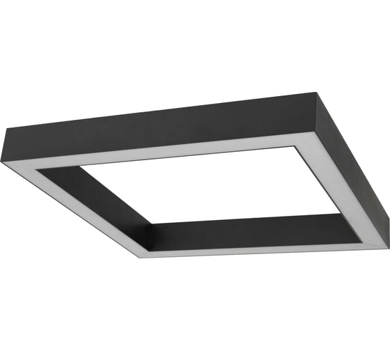Потолочный светильник aax.tech Quadro-L70, 800x800 мм, 58 Вт, 4000К, Накладной, Черный aax-L70n-quadro-800-58-op-ral9005