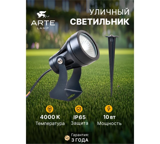 Грунтовый светильник ARTE LAMP ELSIE A4710IN-1BK