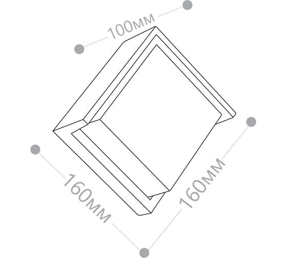 Уличный светодиодный светильник FERON 12W, 720Lm, 4000K, черный DH108 06350