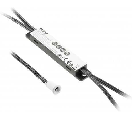 Бесконтактный выключатель ECTRO IR GTV 12V/36W, 1 датчика, кабели 2м и 1.2м, цвет белый AE-WBE1-10