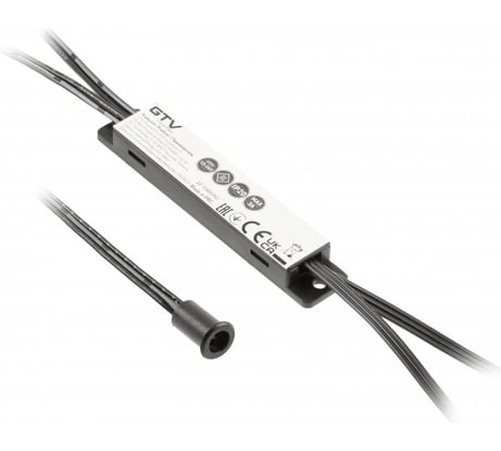 Бесконтактный выключатель ECTRO IR GTV 12V/36W, 1 датчика, кабели 2м и 1.2м, цвет черный AE-WBE1-20