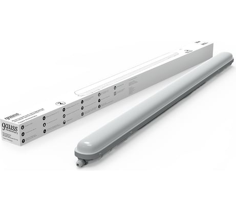 Светодиодный светильник Gauss ССП-176 IP65 1200х76х66 36W 2880lm 6500K матовый 864225336