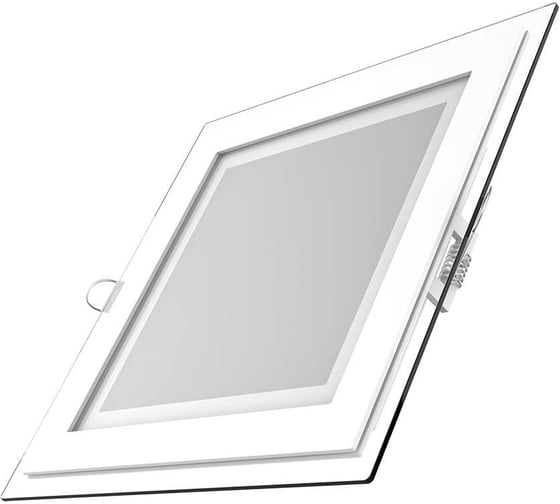 Встраиваемый светильник Gauss LED 18W 1480lm 4000K с декор стеклом квадрат 948111218