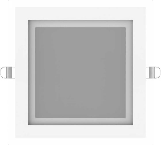 Встраиваемый светильник Gauss LED 18W 1480lm 4000K с декор стеклом квадрат 948111218