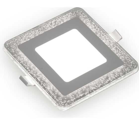 Светильник Gauss Bubbles Квадр. 6+3W, LED 3000K, 540лм,143x143мм, Ø110 BL322