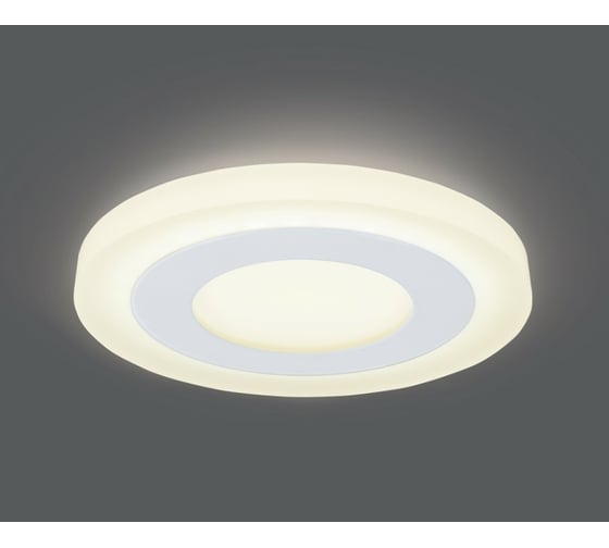 Светильник Gauss Backlight Кругл. 3+3W, LED 3000K, 350лм,105х31мм,Ø85 1/40 BL114