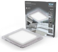 Светильник Gauss Bubbles Квадратный 12+4W, LED 4000K, 1200лм,192x192мм, диам.160 1/20 BL325