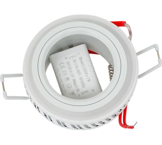 Светильник Gauss Backlight Кругл.Gu5.3, 3W, LED 3000K белый матовый BL143