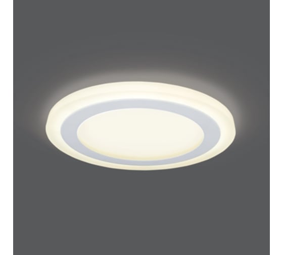 Светильник Gauss Backlight Кругл. 12+4W, LED 3000K, 960лм,190х31мм,Ø170, 1/20 BL118