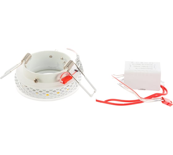 Светильник Gauss Backlight Кругл. Gu5.3, 3W, LED 3000K 1/40 белый матовый BL142