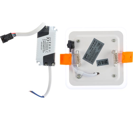 Светильник Gauss Backlight квадрат 3+3W, LED 3000K, 350лм,105х105x31мм,Ø85, 1/40 BL120