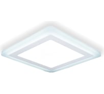 Светильник Gauss Backlight квадрат12+4W, LED 4000K, 960лм,190х190x31мм,Ø170, 1/20 BL125