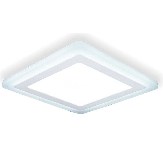 Светильник Gauss Backlight квадрат12+4W, LED 4000K, 960лм,190х190x31мм,Ø170, 1/20 BL125