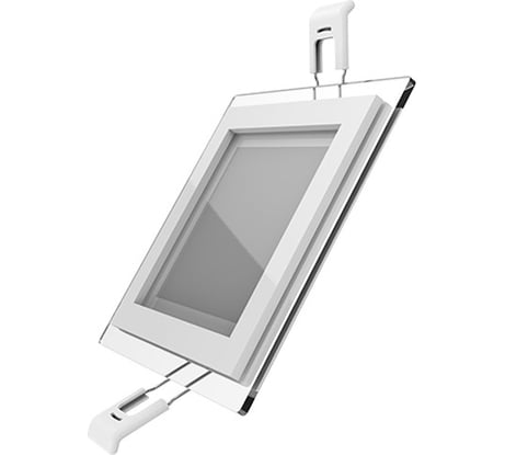 Встраиваемый светильник Gauss LED 6W 450lm 3000K с декор стеклом квадрат 948111106