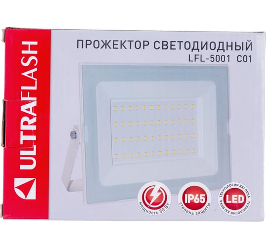 Прожектор Ultraflash LFL-5001 C01 LED, SMD, белый 14130