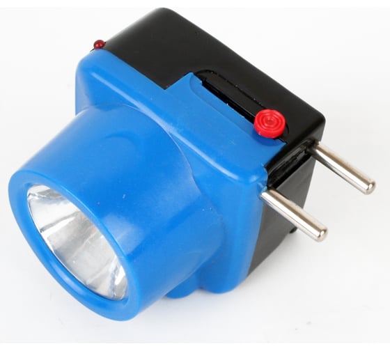 Аккумуляторный налобный фонарь Ultraflash LED5375 220В, голубой, 1 Ватт LED, 2 режима, пластик, бокс 14252