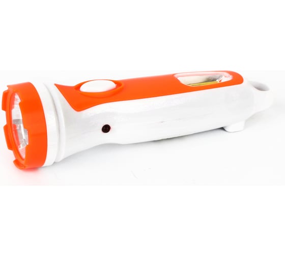 Аккумуляторный фонарь Ultraflash LED3860 220В, белый/оранжевый, 1+COB LED, 2 режима, SLA, пластик, коробка 14249