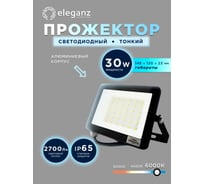 Светодиодный прожектор тонкий Eleganz LUX 30W холодный 6000К 220V 1207