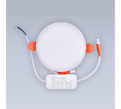 Светодиодный безрамочный светильник Eleganz круглый 12Вт 3000К теплый 900863