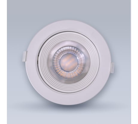 Светодиодный встраиваемый поворотный светильник ELEGANZ Круг 12W теплый 3000К 220V EL-0016