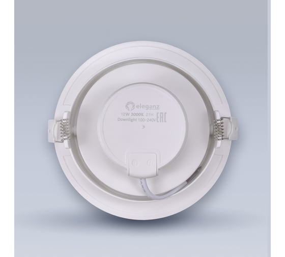 Светодиодный встраиваемый поворотный светильник ELEGANZ Круг 12W теплый 3000К 220V EL-0016