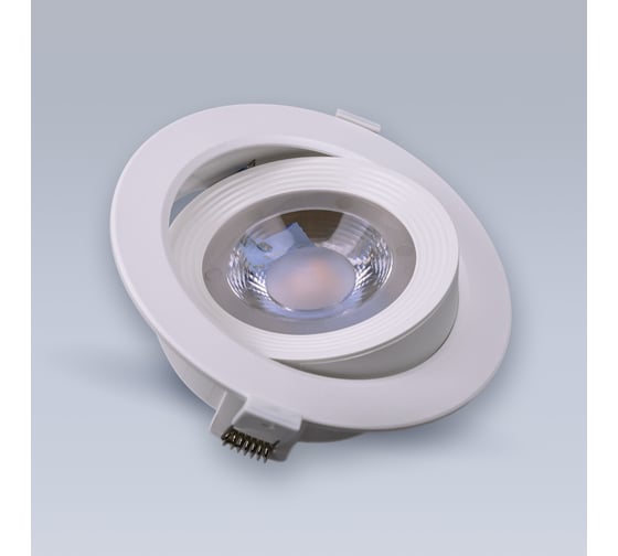 Светодиодный встраиваемый поворотный светильник ELEGANZ Круг 12W теплый 3000К 220V EL-0016