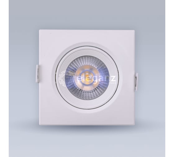 Светодиодный встраиваемый светильник ELEGANZ Поворотный квадрат 6W теплый 3000К 220V EL-0014 1