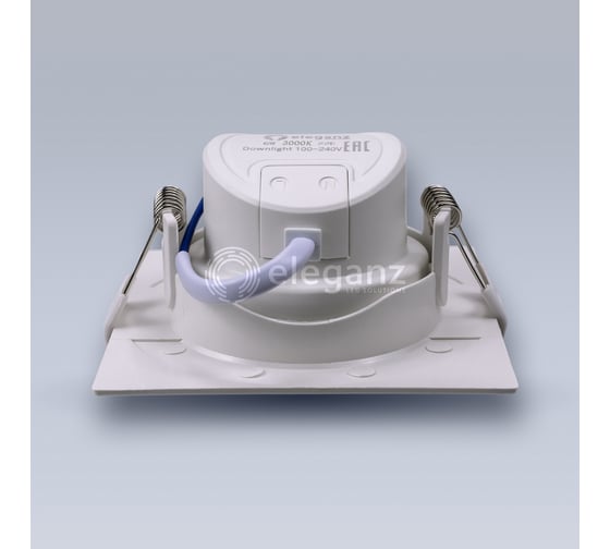 Светодиодный встраиваемый светильник ELEGANZ Поворотный квадрат 6W теплый 3000К 220V EL-0014
