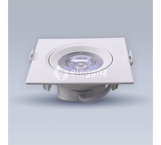 Светодиодный встраиваемый светильник ELEGANZ Поворотный квадрат 6W теплый 3000К 220V EL-0014