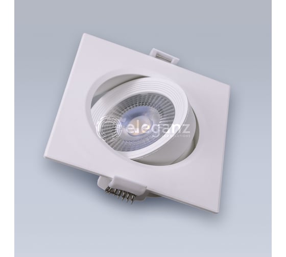 Светодиодный встраиваемый светильник ELEGANZ Поворотный квадрат 6W теплый 3000К 220V EL-0014