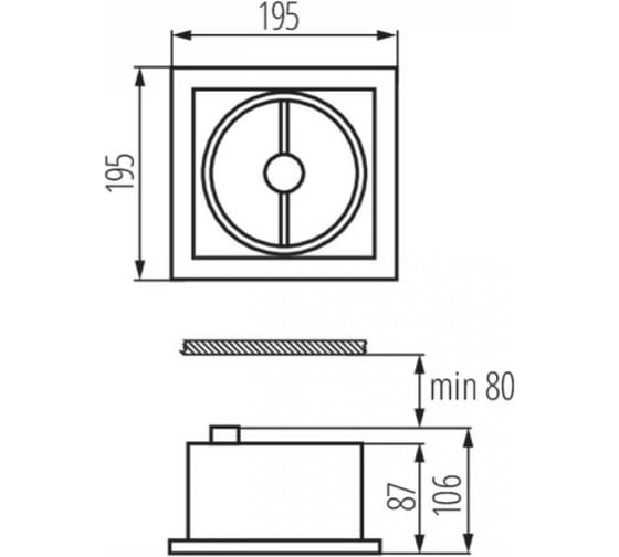 Встраиваемый светильник KANLUX MATEO DLP-150-GR/ 4960