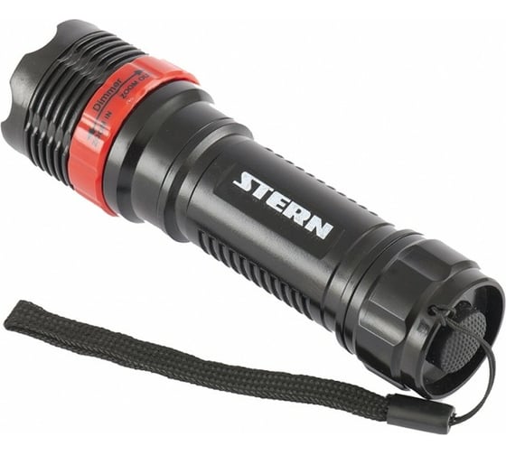 Бытовой фонарь Stern пластиковый корпус, 1 Вт LED, ремешок, зум, 3 режима 100%-50%-строб, 3хААА 90570