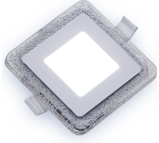 Светильник Gauss Bubbles Квадр. 3+3W, LED 4000K, 350лм,103x103мм, Ø80 1/40 BL321