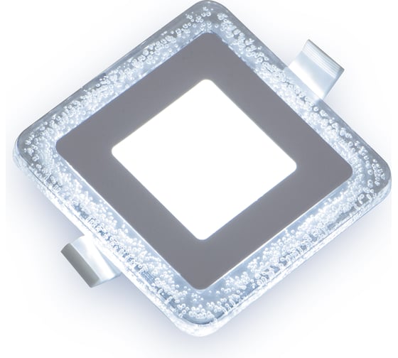 Светильник Gauss Bubbles Квадр. 3+3W, LED 4000K, 350лм,103x103мм, Ø80 1/40 BL321