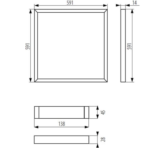 Светодиодная панель KANLUX AVAR 6060 40W-NW/ 26770