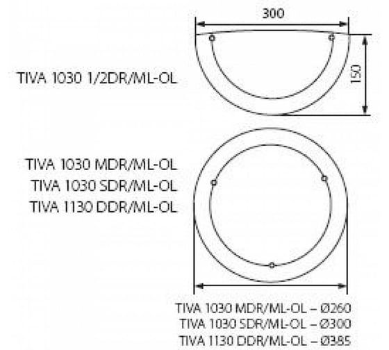 Деревянный светильник половинка KANLUX TIVA 1030 1/2DR/ML-OL 70747
