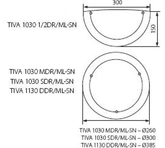 Деревянный светильник тарелка KANLUX TIVA 1030 MDR/ML-SN 707300