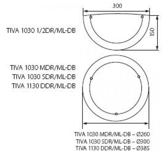 Деревянный светильник тарелка KANLUX TIVA 1030 SDR/ML-MH 70722