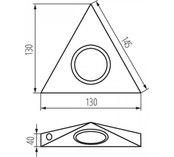 Мебельный светильник треугольник KANLUX ZEPO LFD-T02-C/M 4381