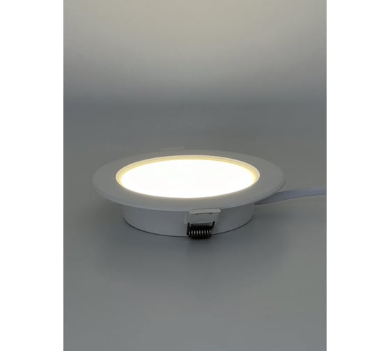 Светильник truEnergy светодиодный ультратонкий круг 7W 4000K 500Lm D117мм пластик белый 10081
