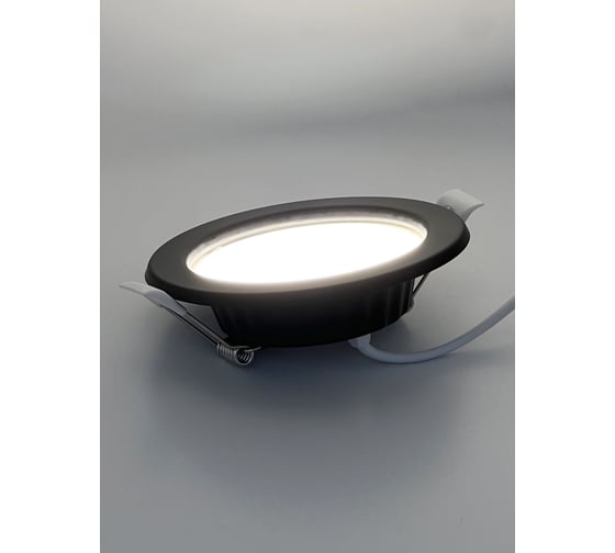 Светильник truEnergy светодиодный ультратонкий круг 7W 4000K 400Lm D95мм металл черный 10037