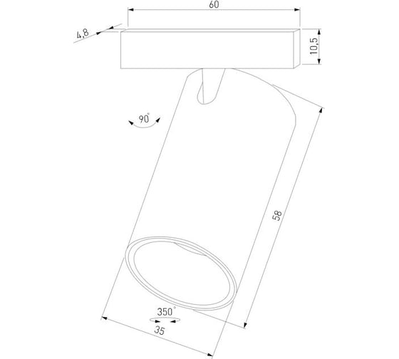 Трековый светильник Elektrostandard Mini Magnetic 5W 3000K латунь/черный a067274