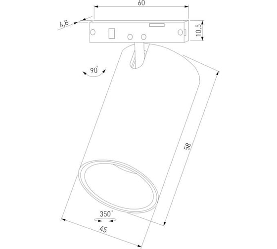 Трековый светильник Elektrostandard Mini Magnetic 9W 3000K белый/черный a067275