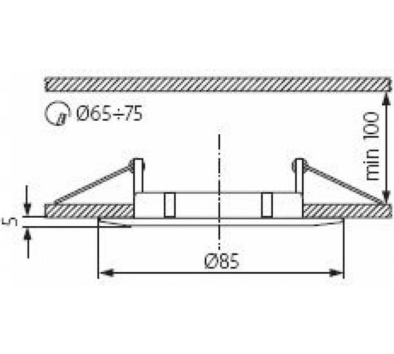 Точечный светильник KANLUX LUTO CTX-DS02B-C/ 2581