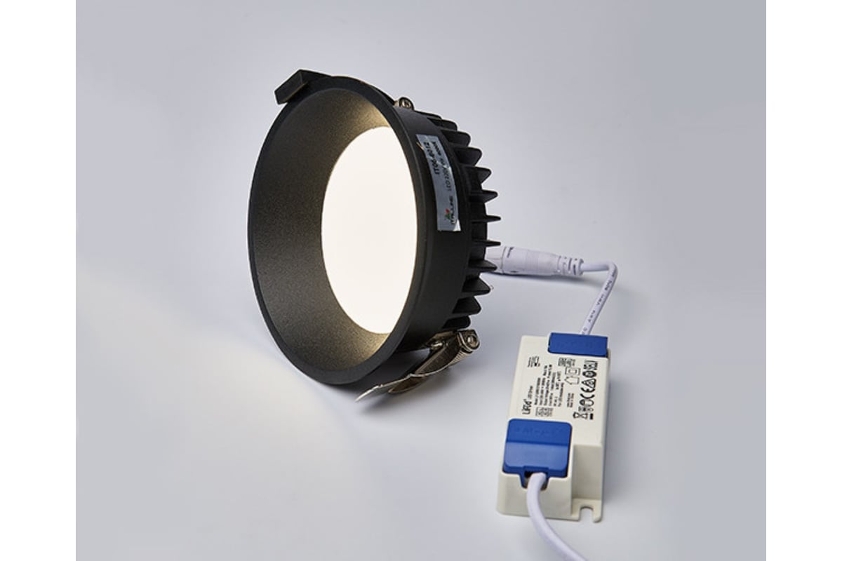 Встраиваемый светодиодный светильник Italline IT06-6012 black 4000K ...