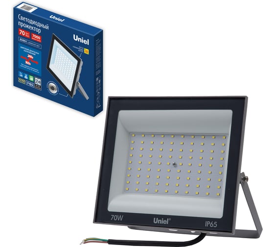 Прожектор светодиодный Uniel ULF-F23-70W/6500K IP65 160-240V GREY UL-00011847