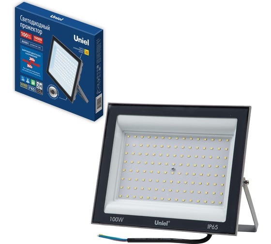 Прожектор светодиодный Uniel ULF-F23-100W/6500K IP65 160-240V GREY UL-00011848
